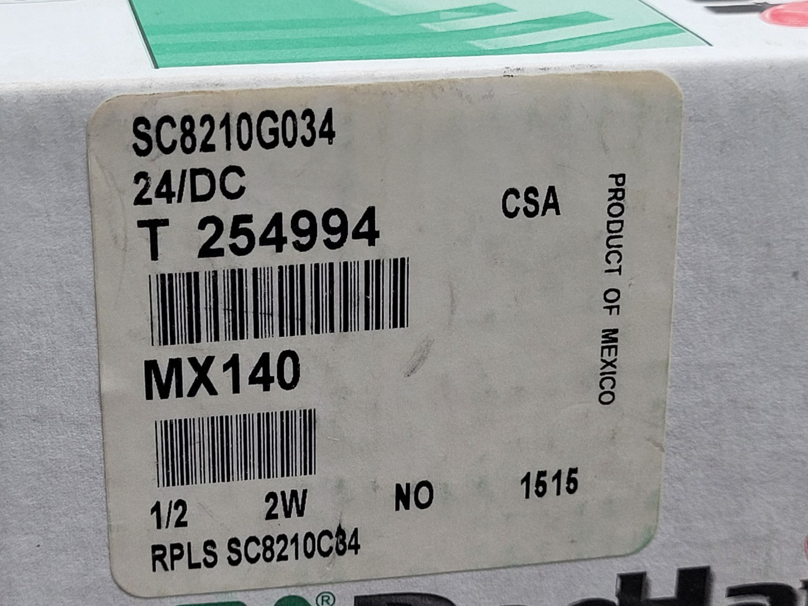 REDHAT SC8210G034 Fuel Gas Solenoid Valve NO 1/2" In/Out MX140 24VDC 2W T254994