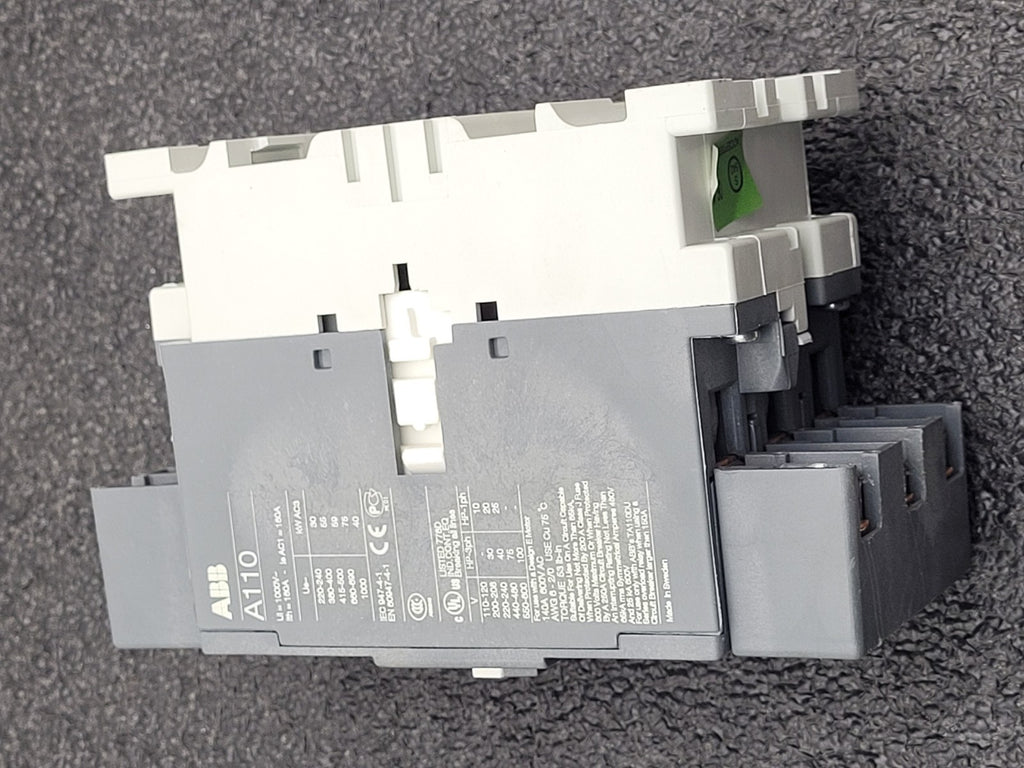 ABB A110-30 Contactor 110V-50Hz 115-120V-60Hz Coil w/ Auxillary CAL18-11