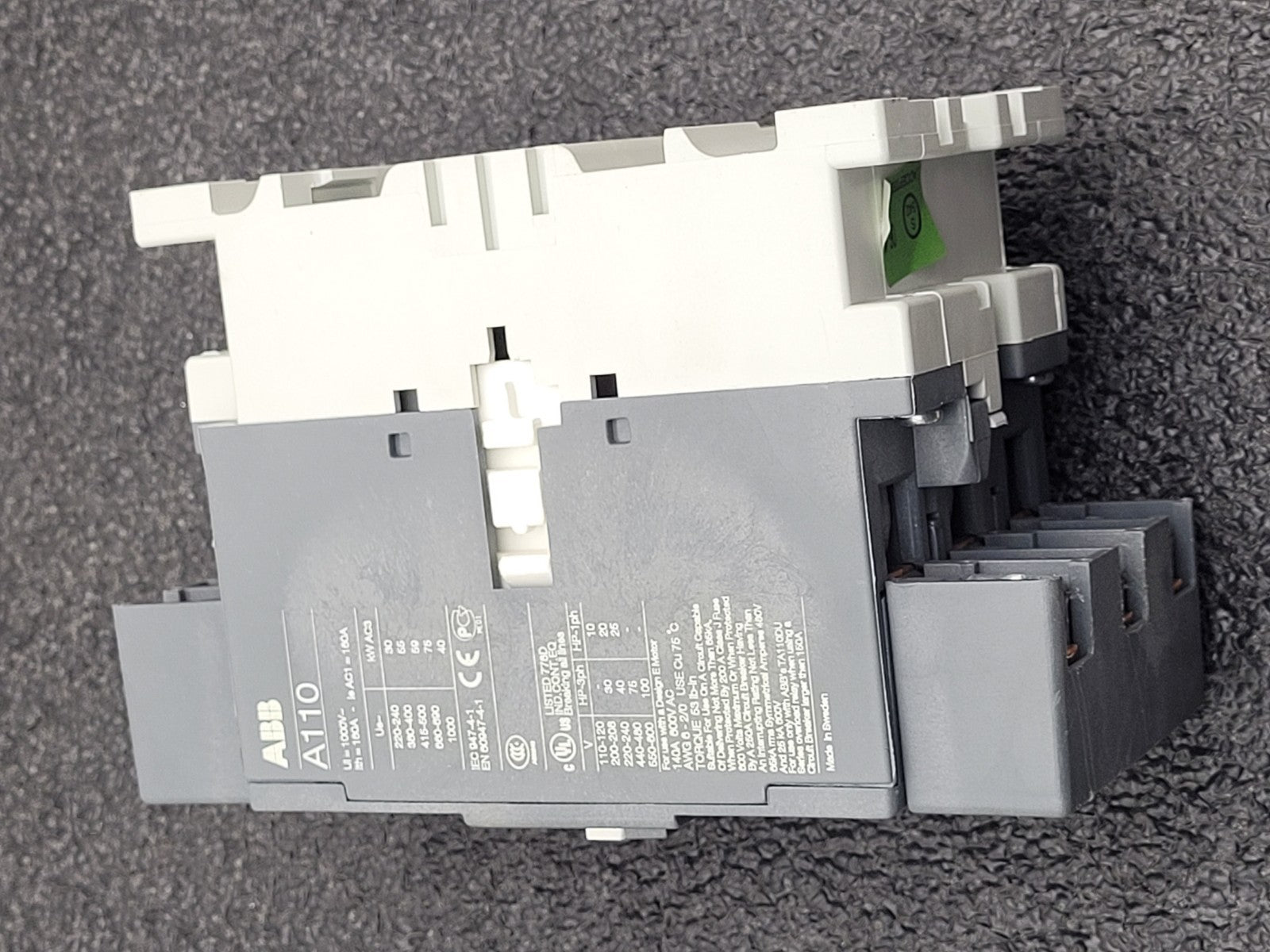 ABB A110-30 Contactor 110V-50Hz 115-120V-60Hz Coil w/ Auxillary CAL18-11