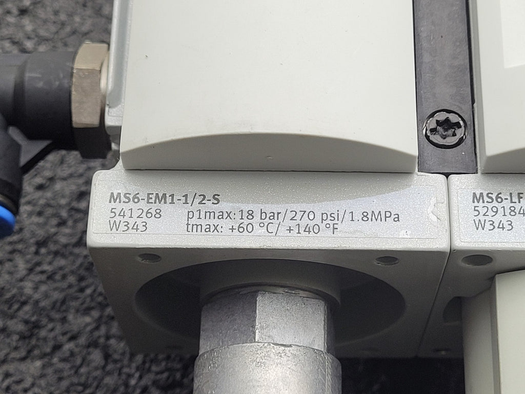 Festo MS6-LFR Filter Regulator On/OFF Solenoid Pneumatic Air Manifold 531030