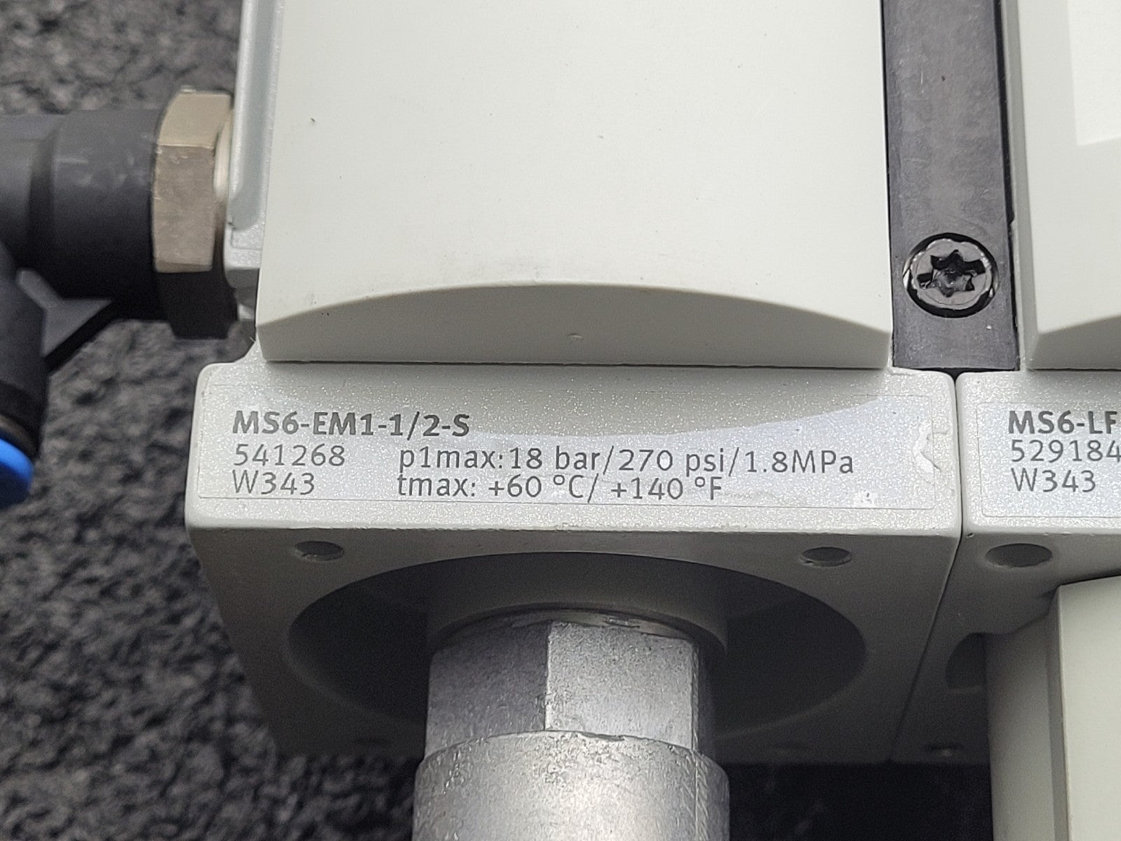 Festo MS6-LFR Filter Regulator On/OFF Solenoid Pneumatic Air Manifold 531030