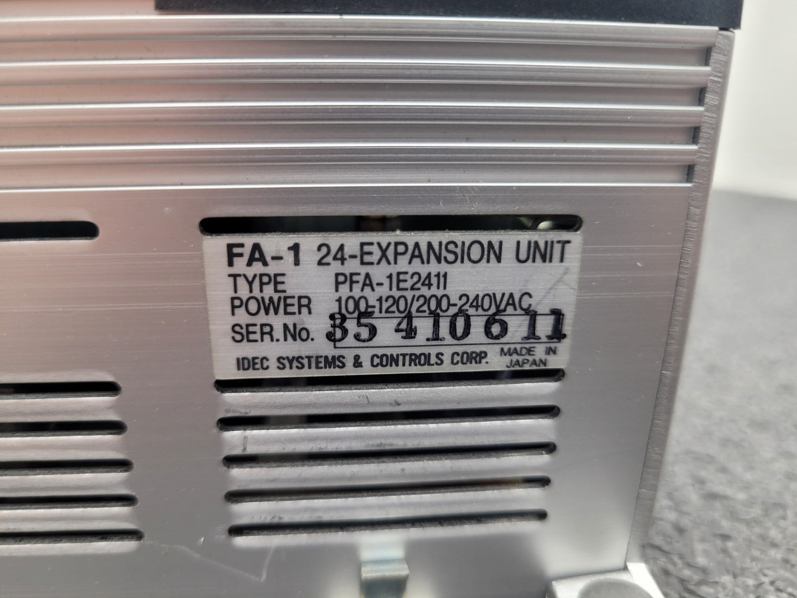 IDEC FA-1 Programmable Controller Expansion Unit PFA-1E2411