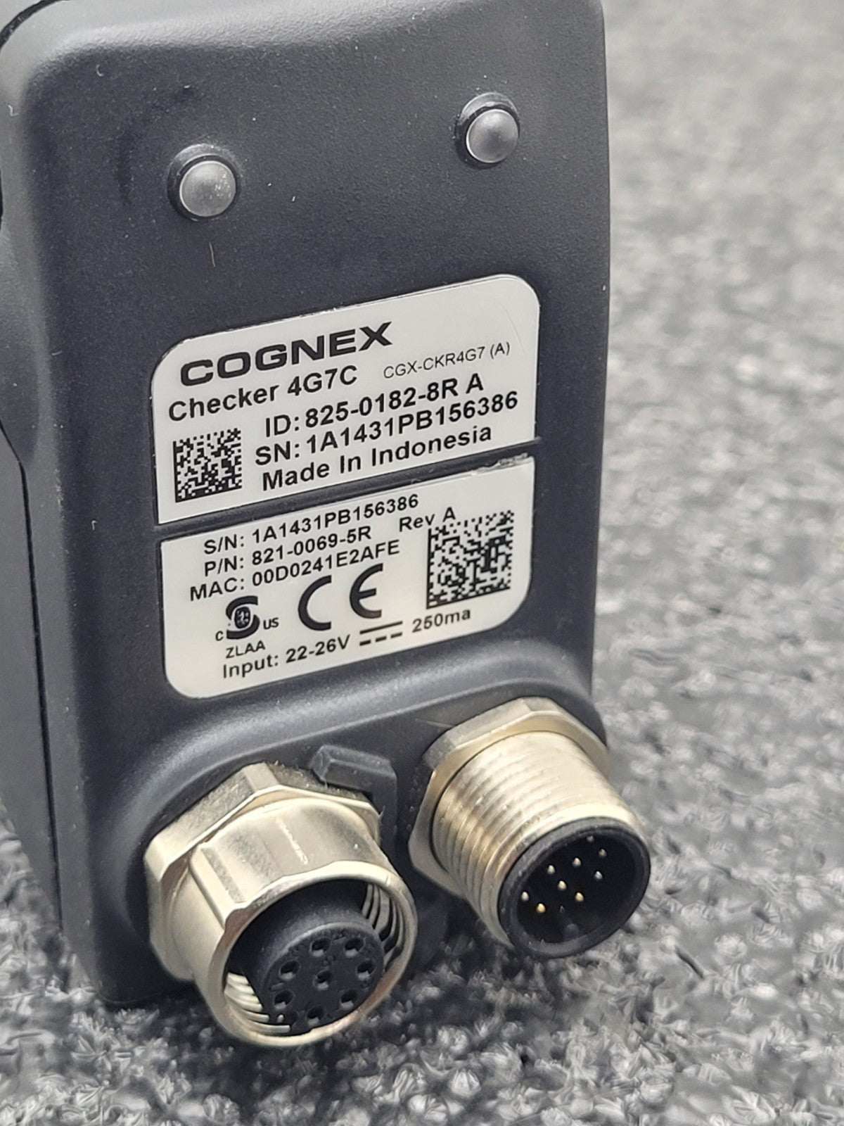 Cognex Checker 4G7C Sensor 825-0182-8R Rev A 821-0069-5R Machine Vision Camera