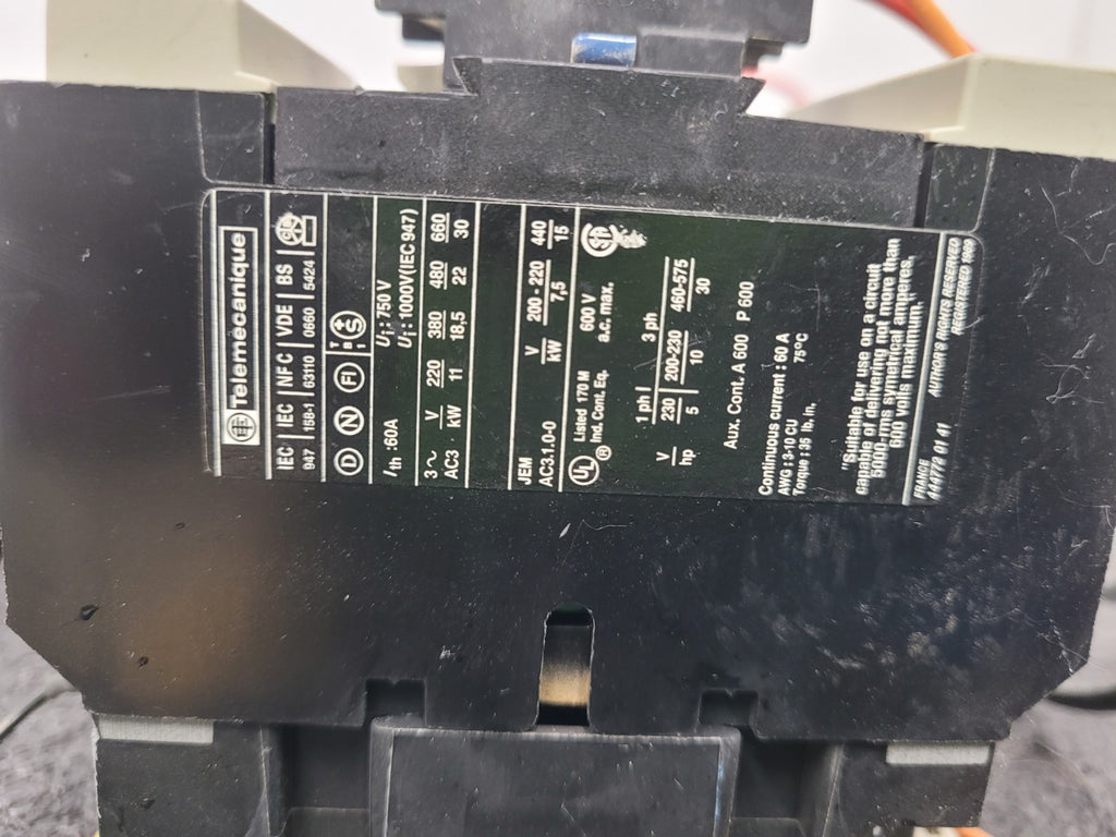 Lot of 5x Assorted Telemecanique DIN RAIL Contactor 120VAC Coil on all units
