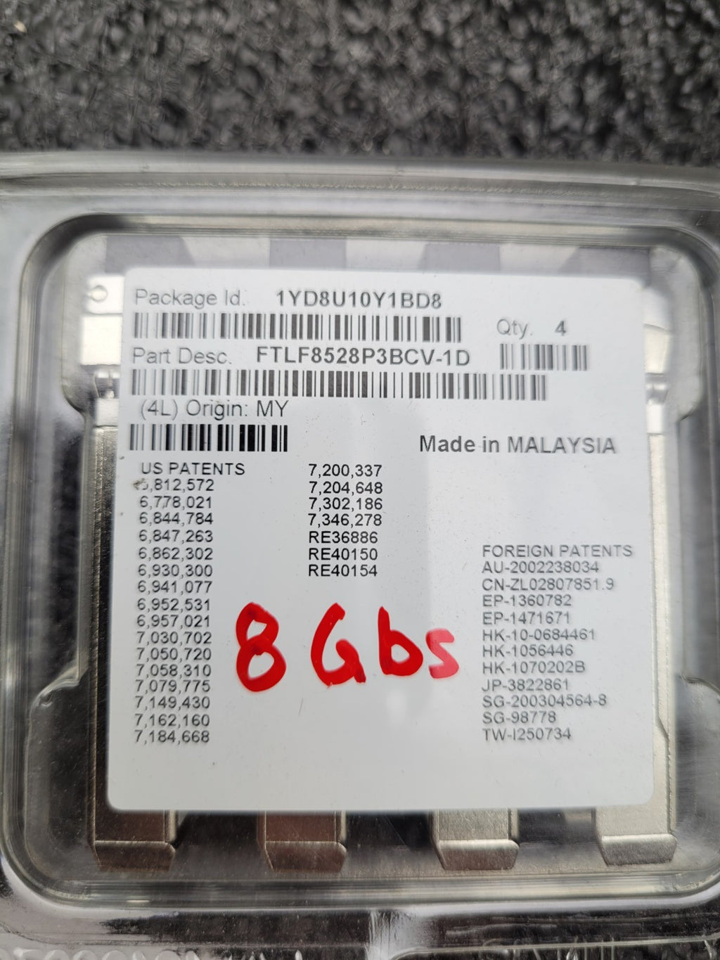 Lot of 54x Finisar Avago FTLF8528P3BCV 8GB 150m SFP+ FC Mini-GBIC Transceiver