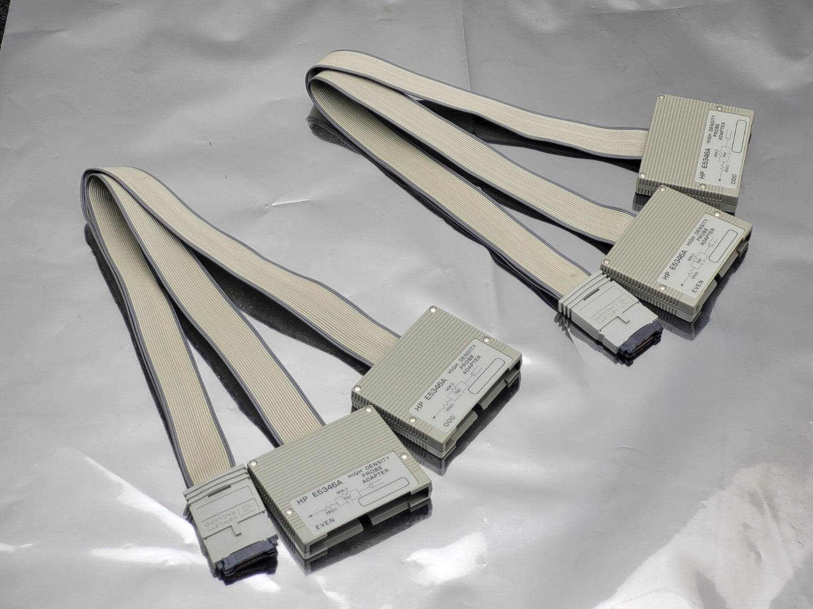 Lot of 7x HP Agilent E5346A High Density Probe Adapter Logic Analyzer Test Cable