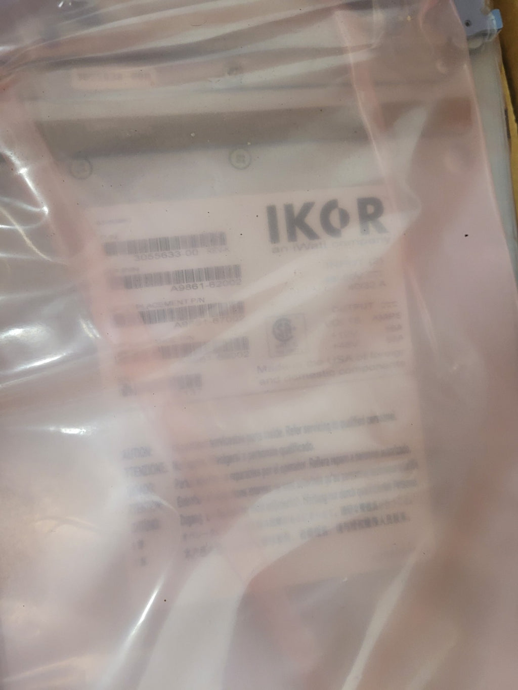 IKOR iWatt HP Telecom DC Power Supply 3055633-00 A9861-62002 A9861-67002