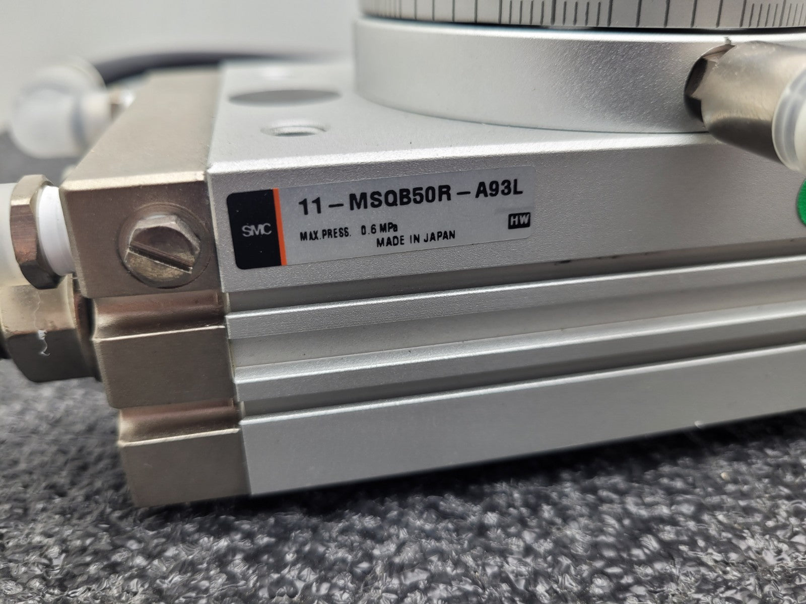 SMC 11-MSQB50R Pneumatic Rotary Actuator Table w/ 2x D-A93 Autoswitches Sensors