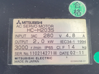 MITSUBISHI HC-H2035 AC Servo Motor 280V 4.8A 3000RPM Working Pull from CNC