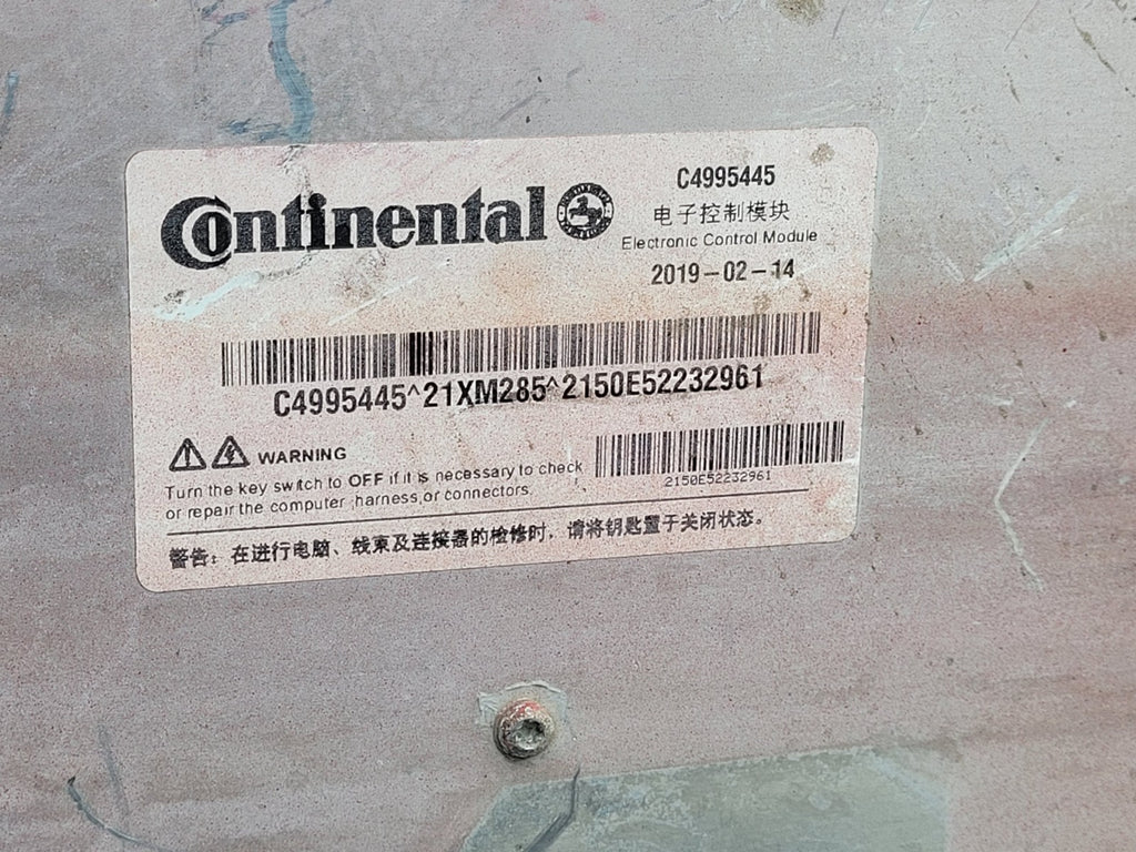 Continental Cummins Rear C4995445 21XM285 2019 ECU  [E]