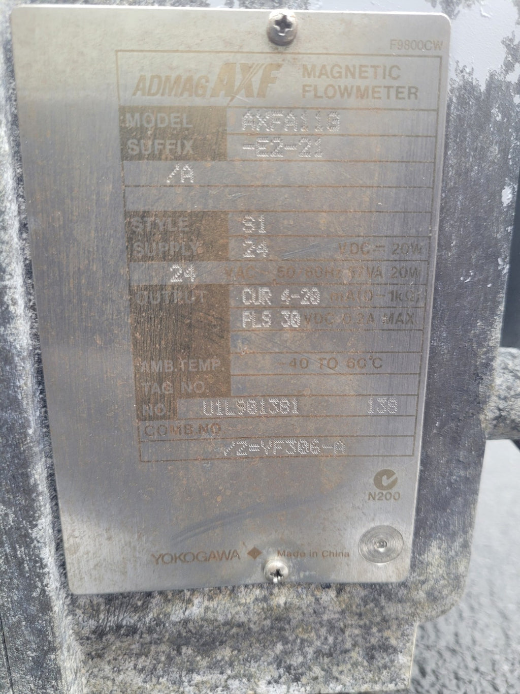 2 x Yokogawa Admag AXFA11G-E2-21/A Magnetic Flowmeter Transmitter Transducer