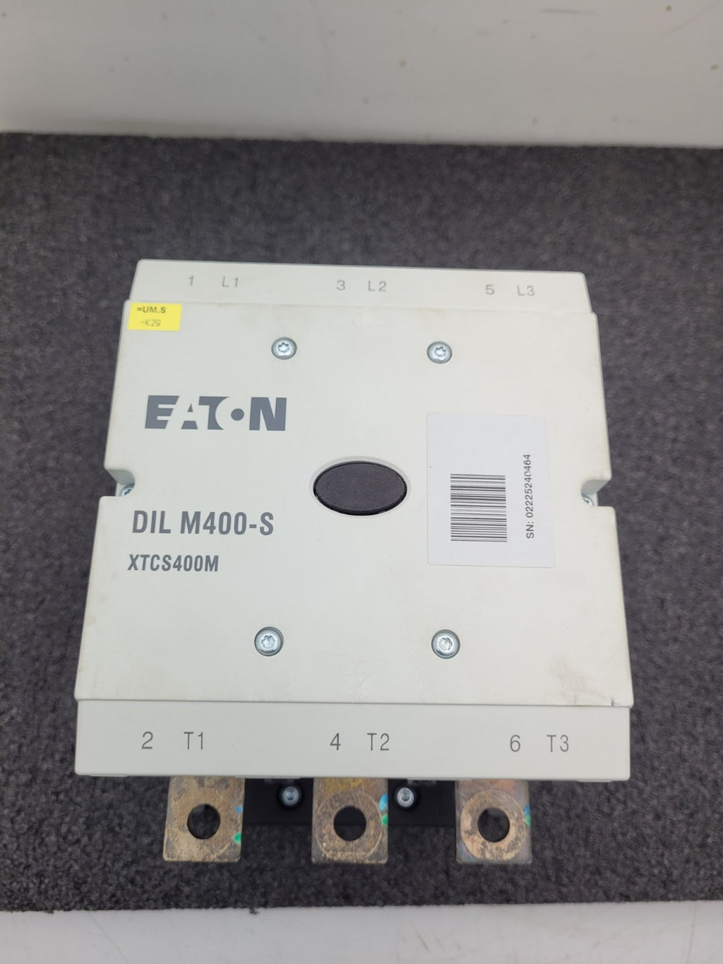 EATON DIL-M400-S XTCS400M Contactor 3PH 200-575V 125HP-400HP 220-240V Coil w/Aux