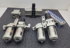 Lot of 5 SMC AFM30-03 Pneumatic Booster, 2x Regulator Solenoid Soft Start Valve
