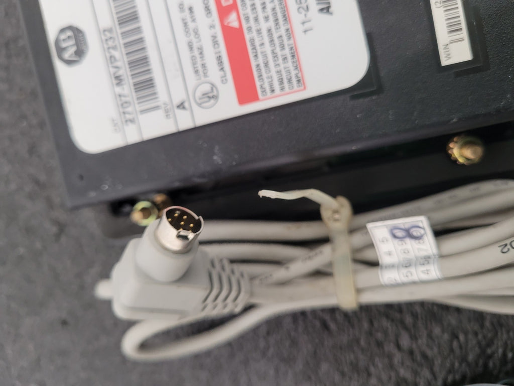 Allen Bradley 2707-MVP232 MicroView Operator Interface Panel Ser B +Cable, Power