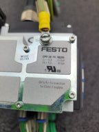 FESTO 8 Valve Pnumatic Solenoid Block CPV10-GE-DI01-8 165809 + CPV10-VI 18200