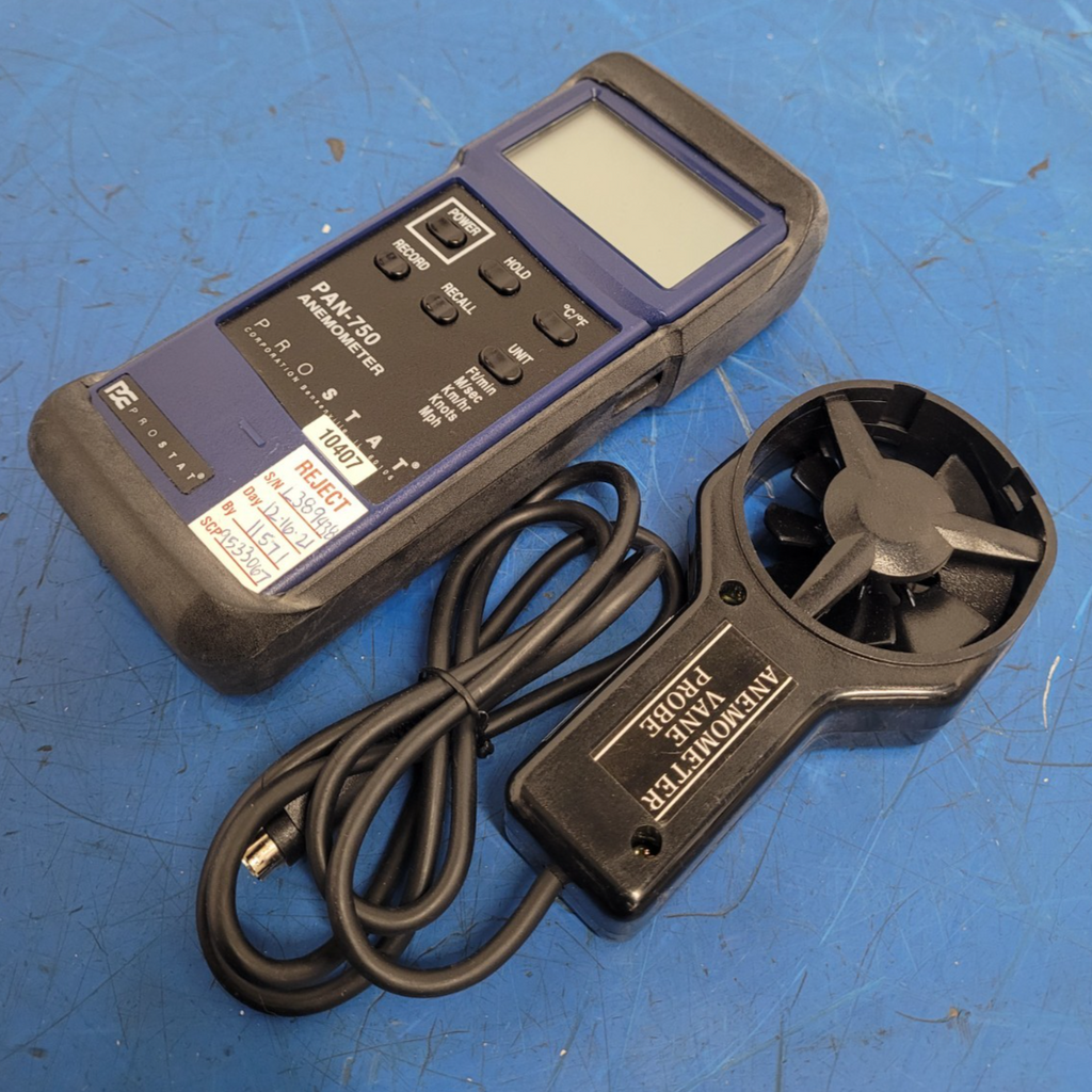 Prostat PAN-750 Vane Probe Anemometer Air Speed Handheld Device Bad Vane Probe