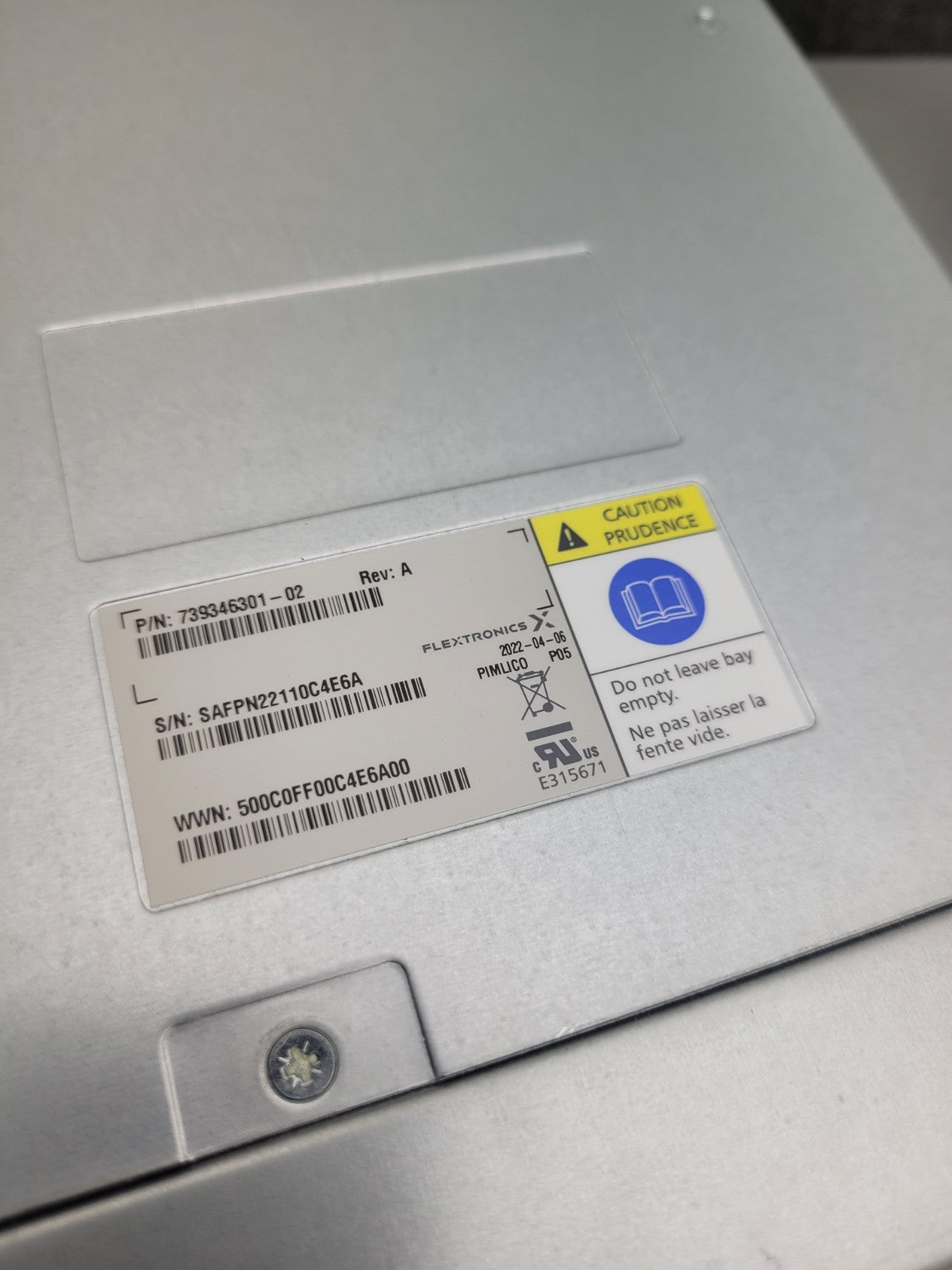 HPE Hewlett Packard Enterprise MSA 2060 12G SAS Expansion Module P12951-001