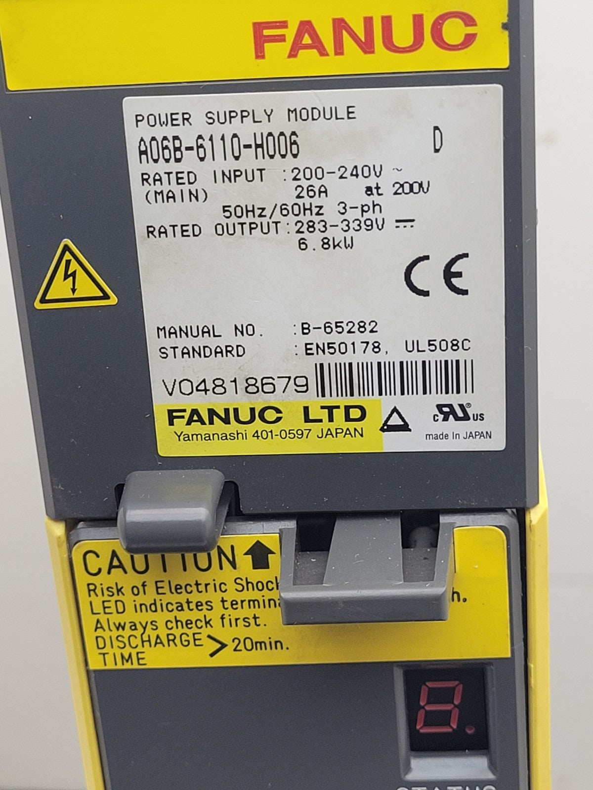 FANUC A06B-6110-H006 Servo Power Supply Module 6.8 KW