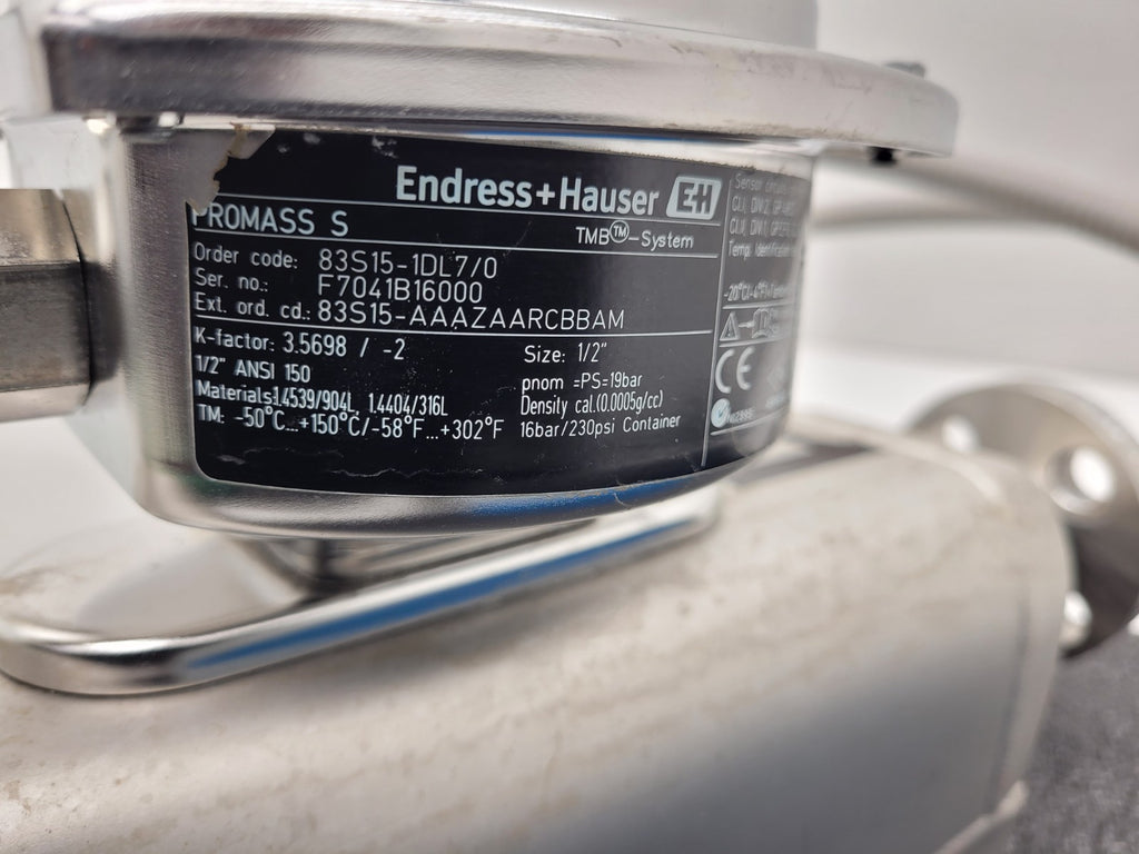 Endress+Hauser PROMASS S Mass Flowmeter 83S15-1DL7/0 Flow Controller +XMTR B [1]