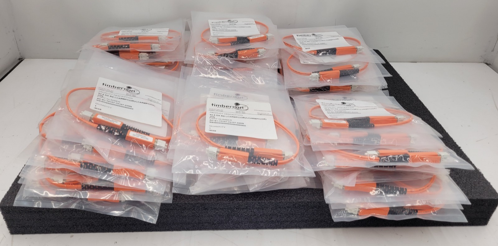 85 x TIMBERCON AC-61-70107-70107-020N 62.5 DX RS LCARMPC/20N Fiber Optic Cables