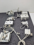 Lot of - 8 Assorted  SMC MXS 100PSI Linear Slide Guide Cylinder w/sensors