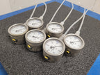 Lot of 6x Stubbe Wika 837-1 MDM 902 G 1/4" DN20 PP PTFE Pressure Guage 0-2.5 BAR