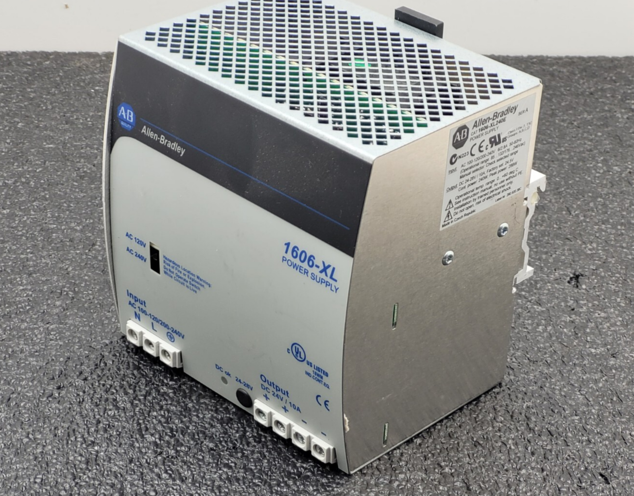 Allen Bradley 1606-XL240E Power Supply 24-28 VDC, 10A DIN Rail Mount