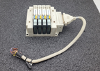 SMC SS5Y5-10F1-04B-N7 Pneumatic Dual Acting 4x Solenoid Valve Block