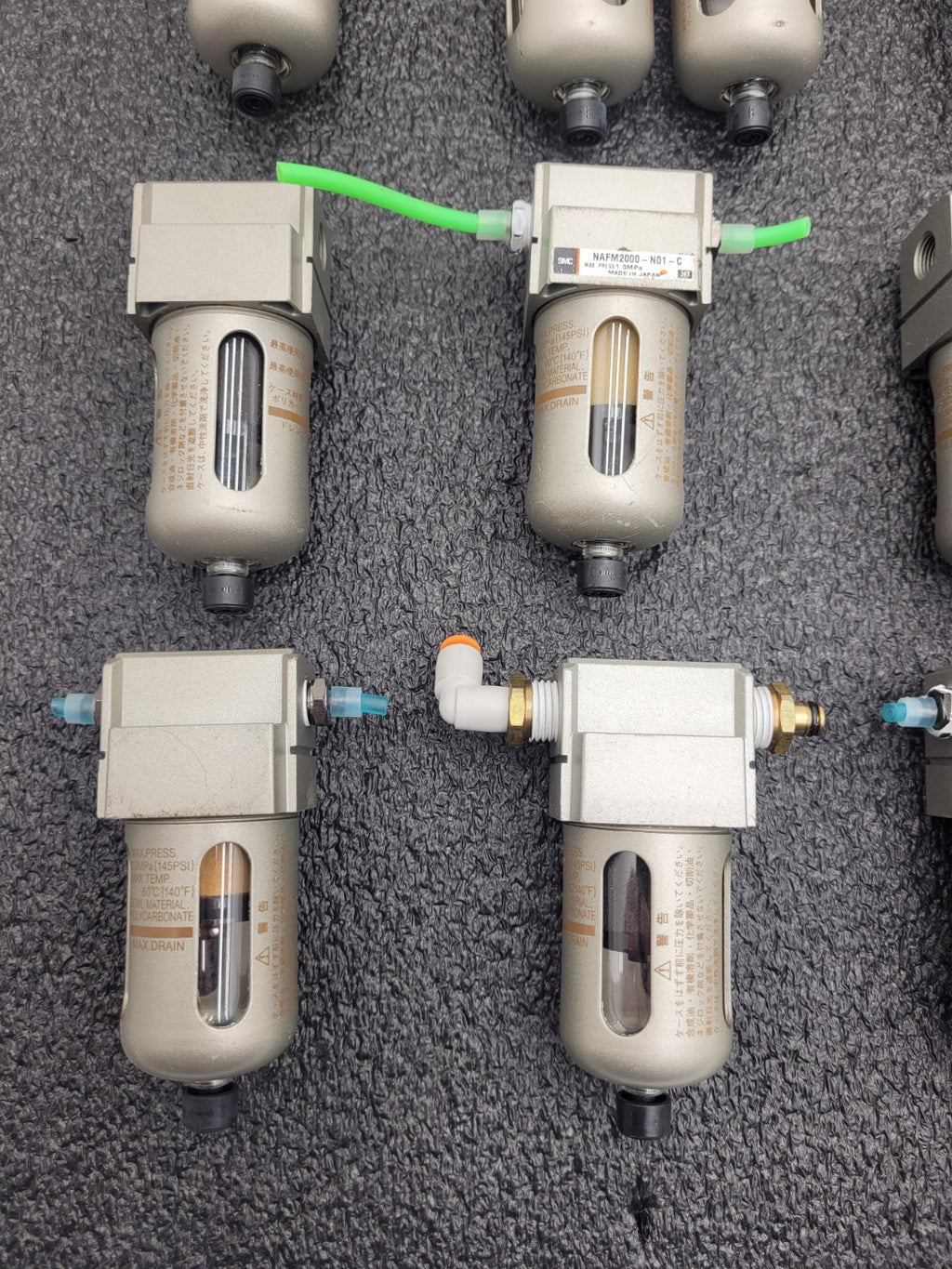 Lot of 16x  SMC Pneumatic Compressed Air Filter Assembly NAFM2000-N01-C