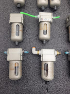 Lot of 16x  SMC Pneumatic Compressed Air Filter Assembly NAFM2000-N01-C