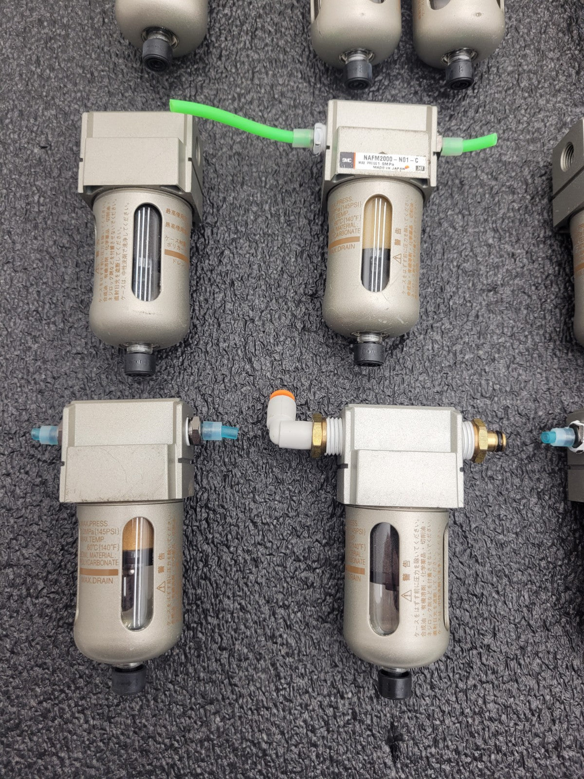 Lot of 16x  SMC Pneumatic Compressed Air Filter Assembly NAFM2000-N01-C