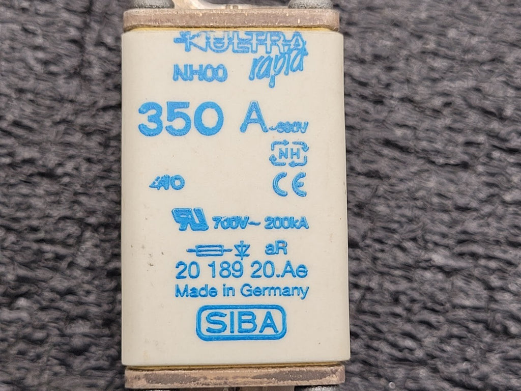 Lot of 18 SIBA Ultra Rapid NH00 VDE 20 189 20.AE 350 Amp Fuse 700V 200kA