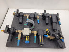 Lot of 4 Norgren R74G-4AK-RMG Filter Regulator Assembly 1x SMC NAV4000 Solenoid