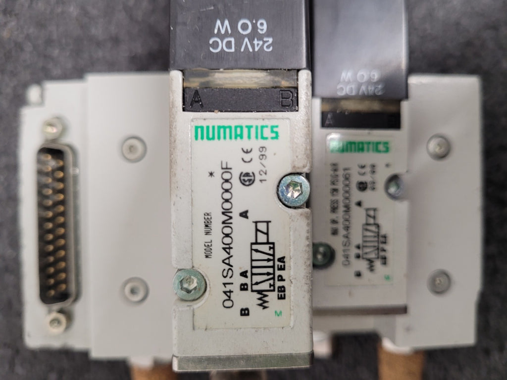 Numatics 5 Valve Solenoid 041SA400M0000F Pneumatic Manifold Set 3 Blocks DB25 B