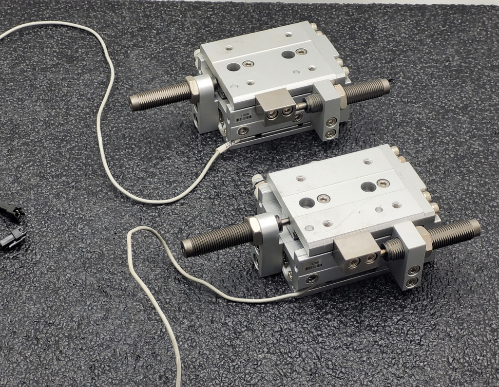 2x TPC NLCD20-20S-W8H Air Slide Pneumatic Linear Table Actuator 20mm Stroke