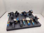 Lot of 4 Norgren R74G-4AK-RMG Filter Regulator Assembly 1x SMC NAV4000 Solenoid