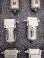 Lot of 16x  SMC Pneumatic Compressed Air Filter Assembly NAFM2000-N01-C