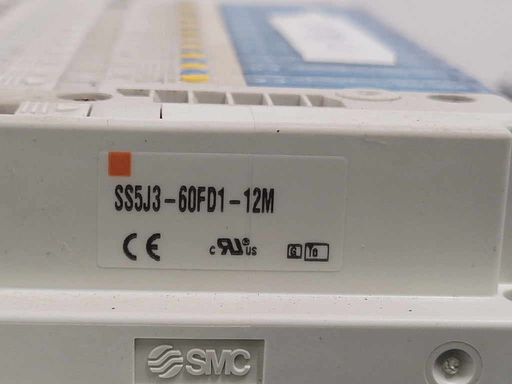 SMC SS5J3-60FD1-12M Valves 11x SJ3A60-5CUD-C4 Solenoid Stack DIN 0.15 ~ 0.7MPa