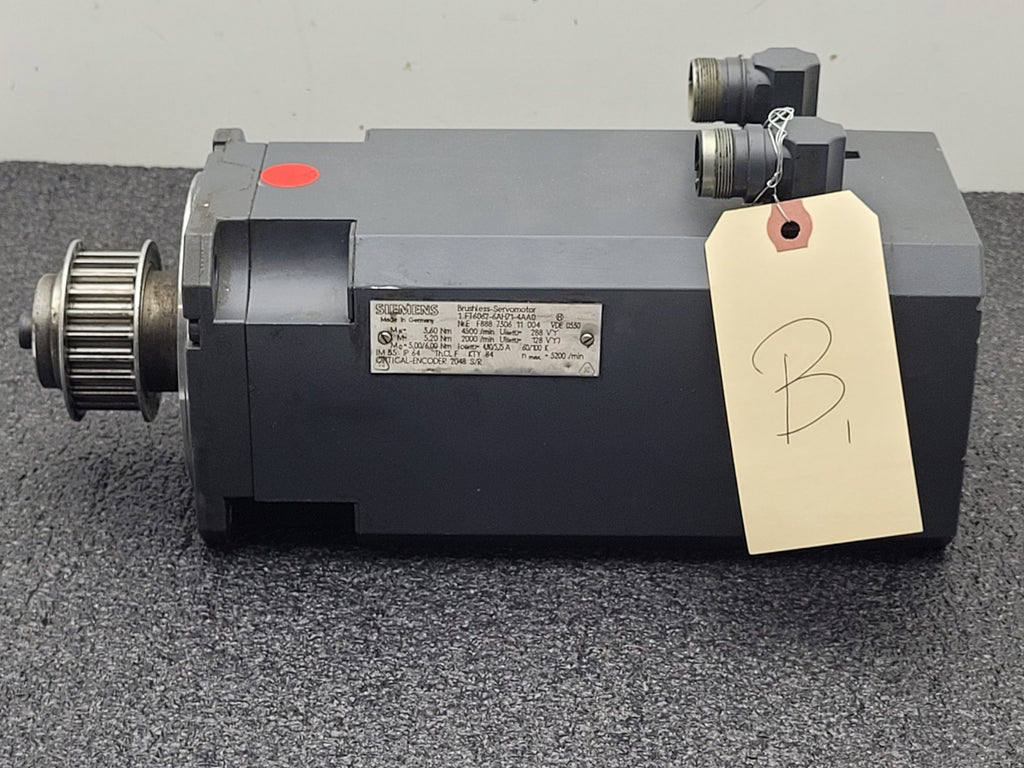 SIEMENS 1FT6062-6AH71-4AA0 Brushless Servo Motor 6Nm 4500RPM Encoder I-2048 [B]