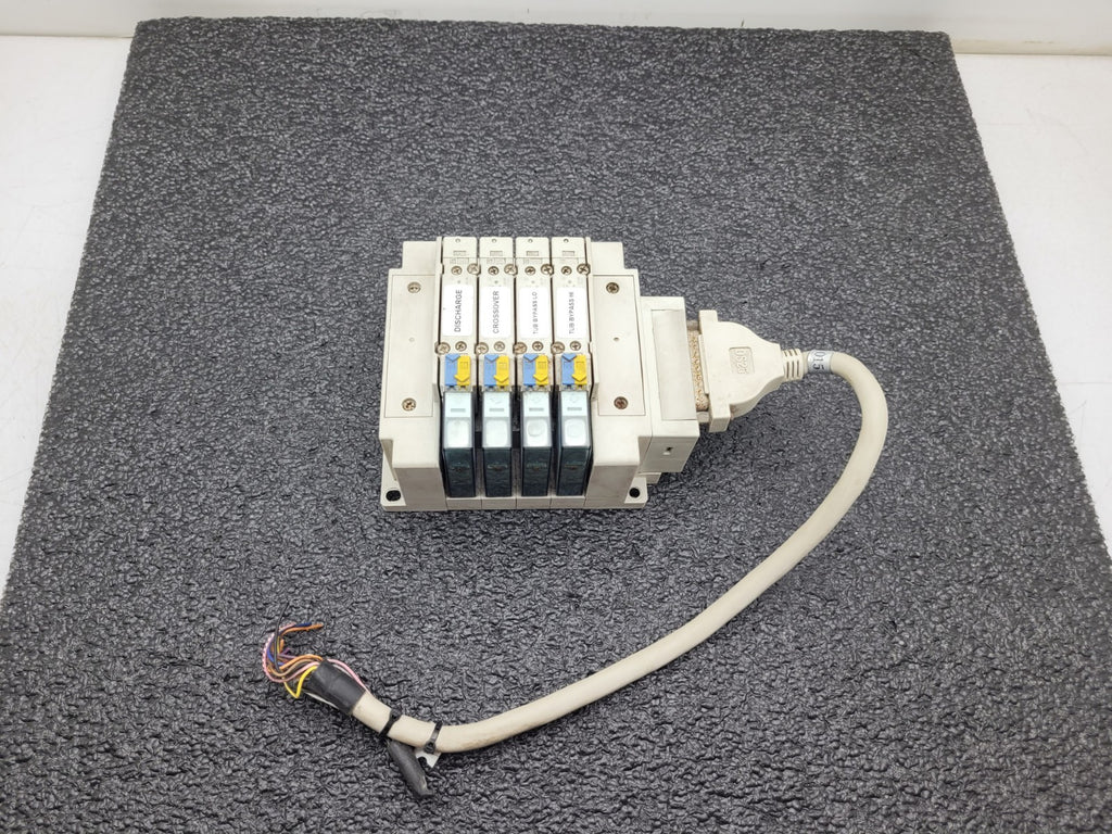 SMC SS5Y5-10F1-04B-N7 Pneumatic Dual Acting 4x Solenoid Valve Block