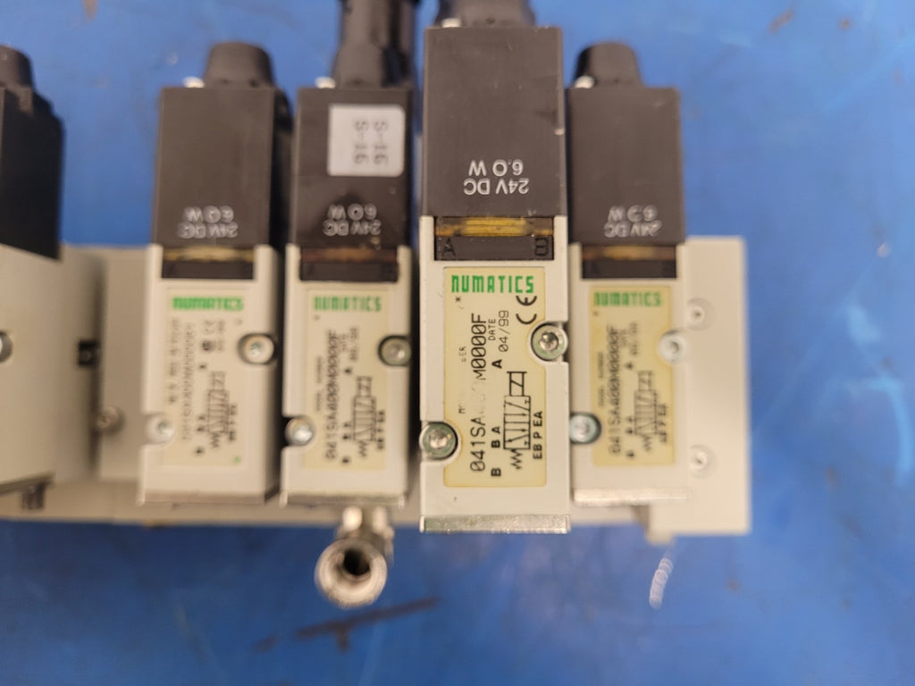 Numatics 11x Valve Solenoid 041SA400M0000F 3x Regulated Pneumatic Manifold N8