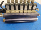 Burkert 413-G-1/4-B-PL-1/4 Pneumatic Solenoid 7 Valve Manifold 120VAC B