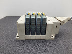SMC SS5Y5-10F1-04B-N7 Pneumatic Dual Acting 4x Solenoid Valve Block