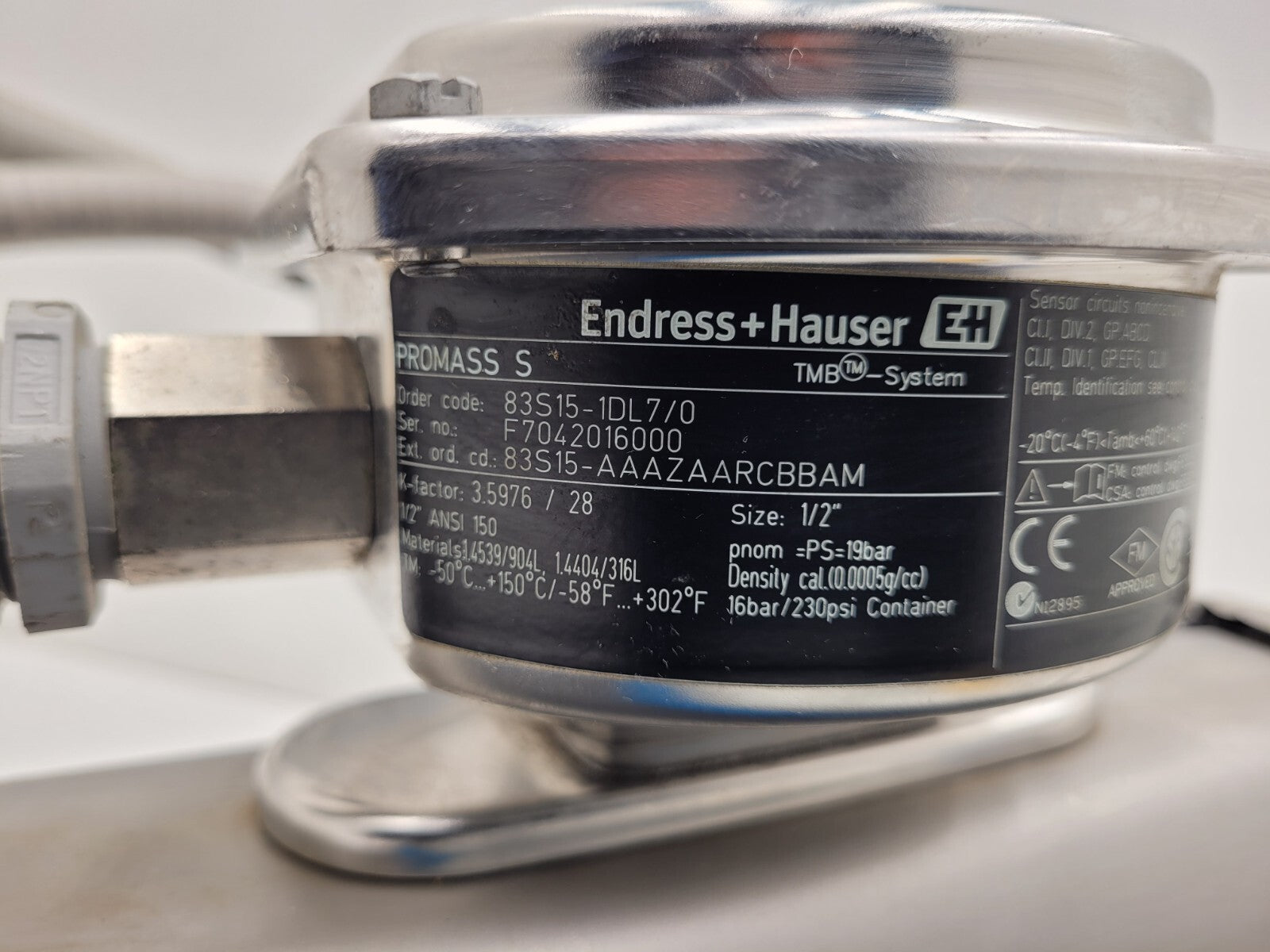 Endress+Hauser PROMASS S Mass Flowmeter 83S15-1DL7/0 Flow Controller +XMTR [5]