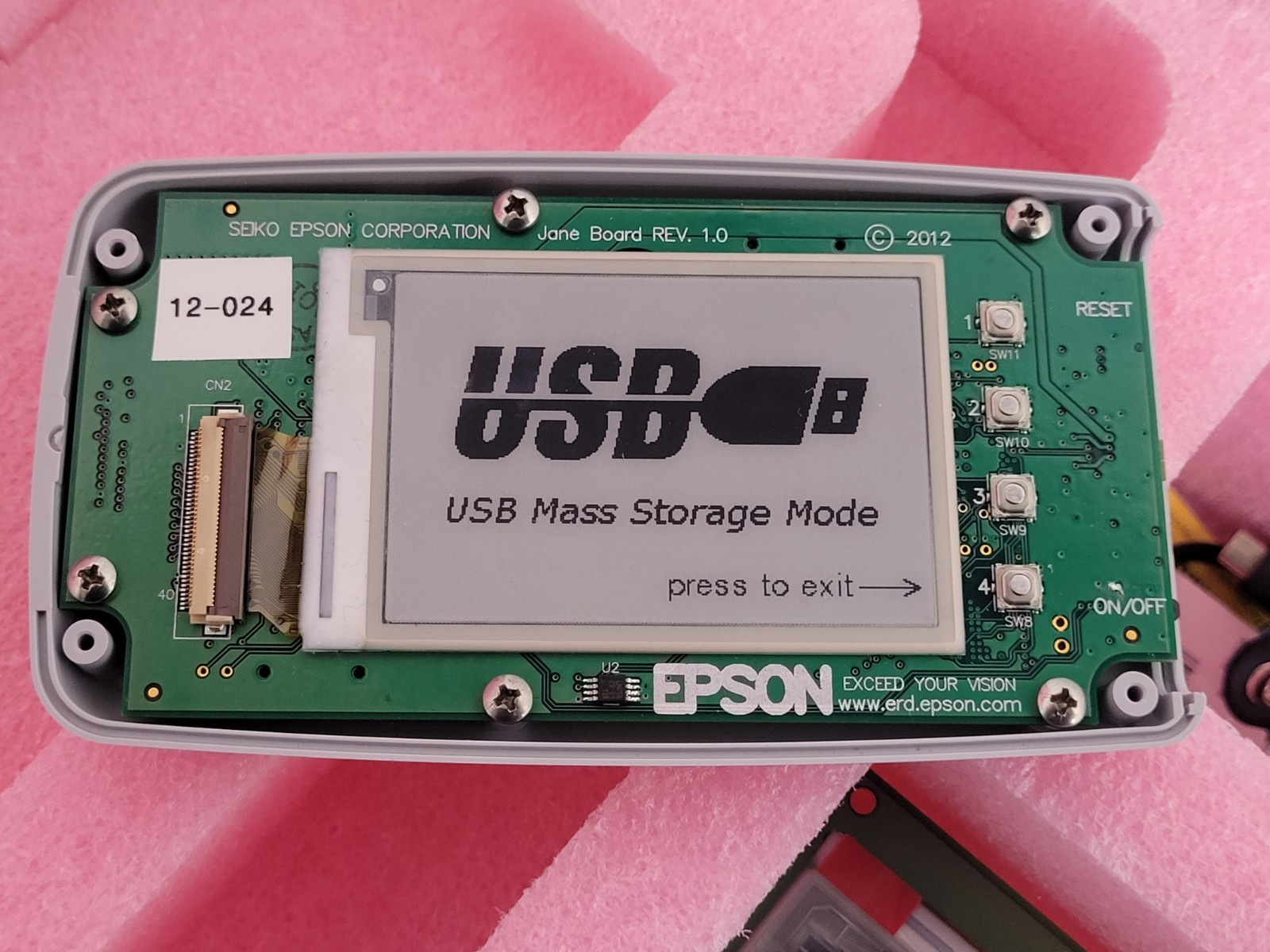 EPSON EPD Demo PackageTSB1G7000 Micro Chip ASSY# 02-01872-R5.2 EEA-006