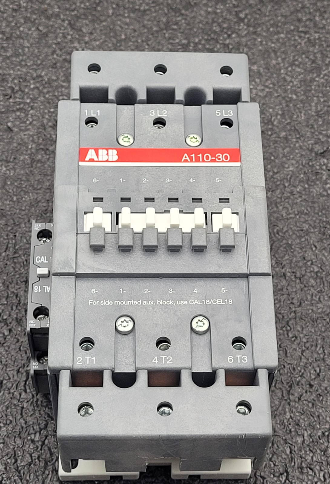 ABB A110-30 Contactor 110V-50Hz 115-120V-60Hz Coil w/ Auxillary CAL18-11