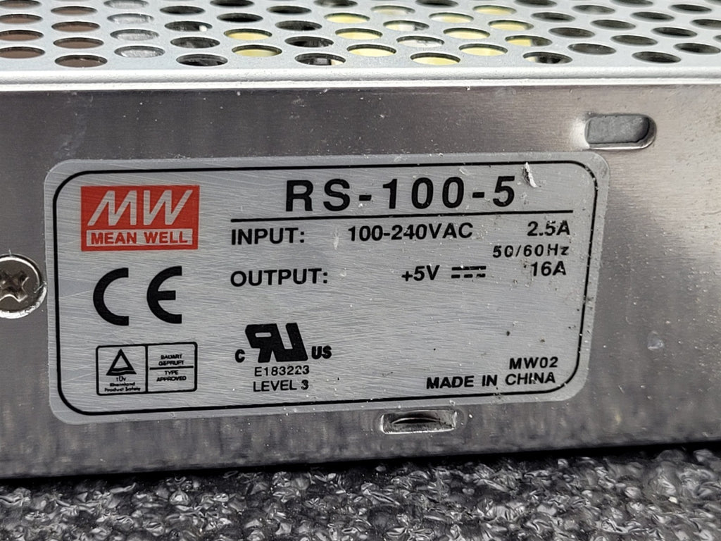 Lot of 11 Mean Well S-100F-5 RS-100-5 LRS-100-5 5VDC Output 16, 18, 20A Output