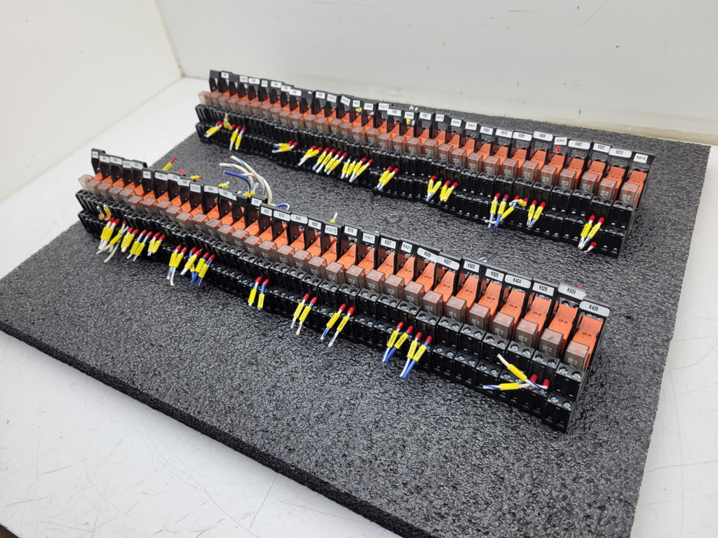 Lot of 62x Schrack DIN Rail Relay Block RT78725 24VDC RT424024 EM18 Indicator