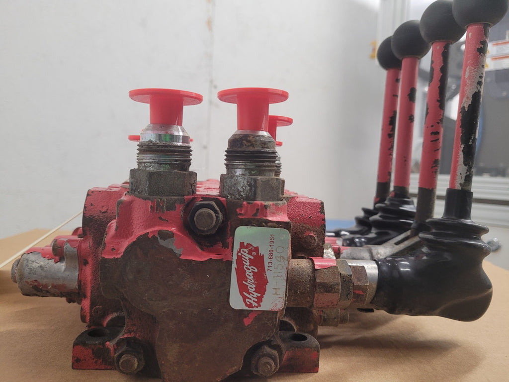 Hydraquip Husco 5005-A Hydraulic 4x Manual Valve Block Stack H-11540 D4