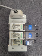 Numatics 5 Valve Solenoid 041SA400M0000F Pneumatic Manifold Set 3 Blocks DB25